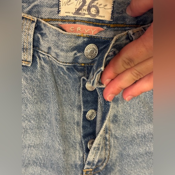 NEW Free People We The Free CRVY Gia Wide-Leg Jeans Light Wash Size 26/2 US $128 - Picture 9 of 15